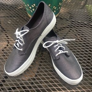 Keds Triple Metallic Linen Platform Sneakers